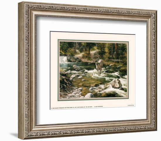 Buck in Midstream-Jack Sorenson-Framed Art Print