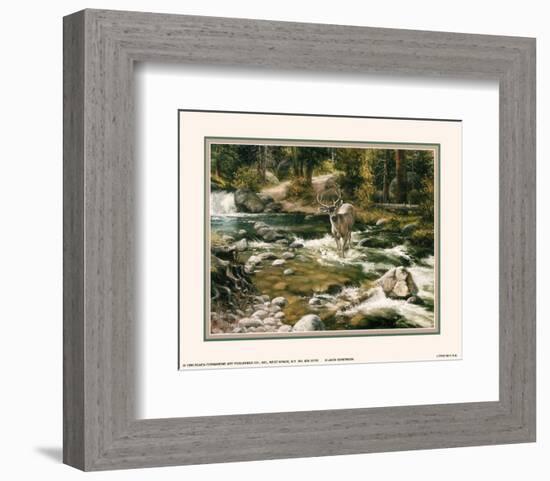 Buck in Midstream-Jack Sorenson-Framed Art Print