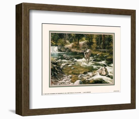 Buck in Midstream-Jack Sorenson-Framed Art Print