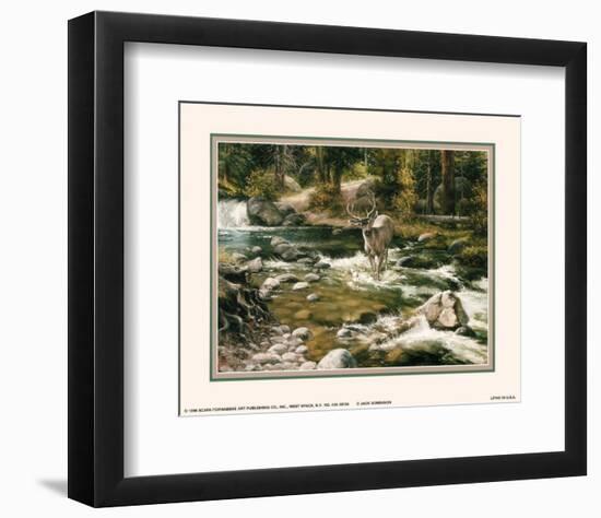 Buck in Midstream-Jack Sorenson-Framed Art Print