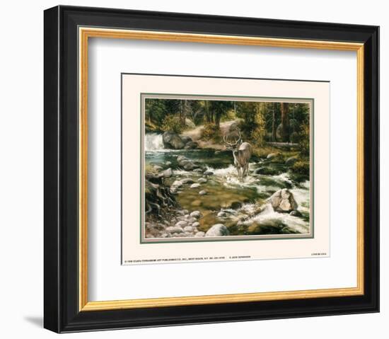 Buck in Midstream-Jack Sorenson-Framed Art Print