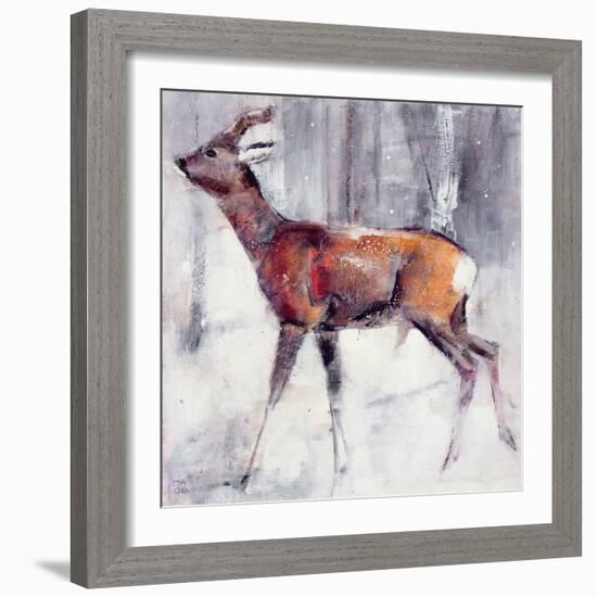 Buck in the Snow, 2000-Mark Adlington-Framed Giclee Print