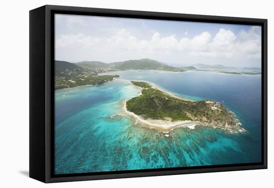 Buck Island and Tortola in British Virgin Islands-Macduff Everton-Framed Premier Image Canvas