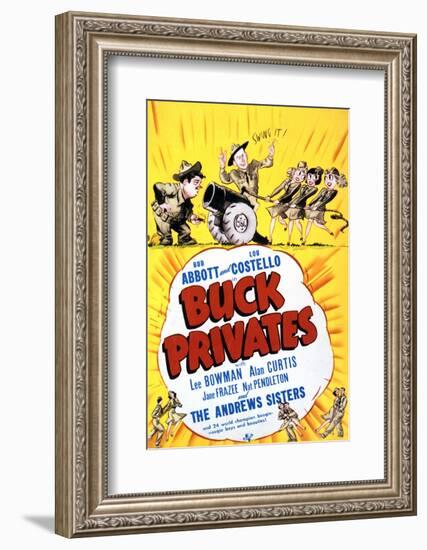 Buck Privates - Movie Poster Reproduction-null-Framed Photo