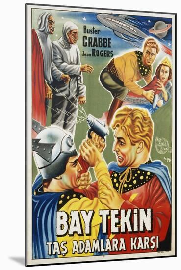 Buck Rogers Turkish Movie Poster-null-Mounted Giclee Print