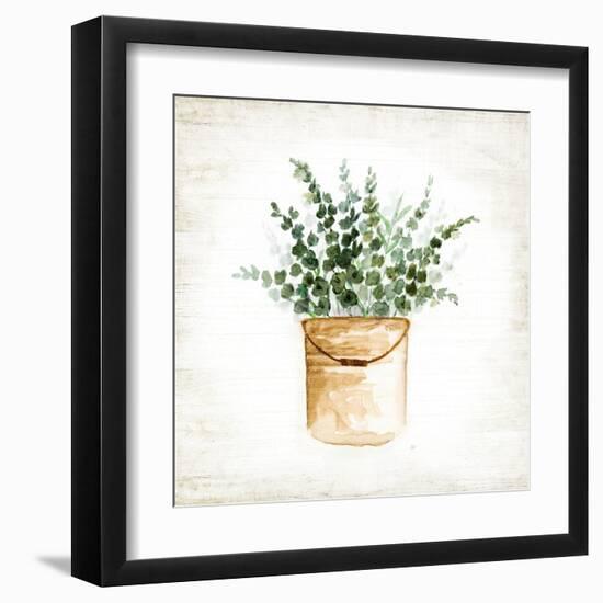 Bucket of Greenery II-null-Framed Art Print