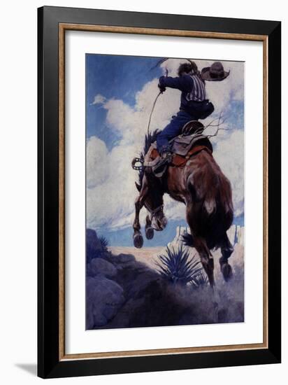 Bucking, 1904-Newell Convers Wyeth-Framed Giclee Print