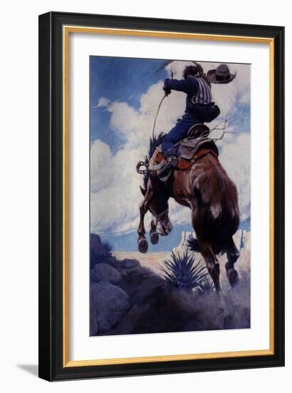 Bucking, 1904-Newell Convers Wyeth-Framed Giclee Print