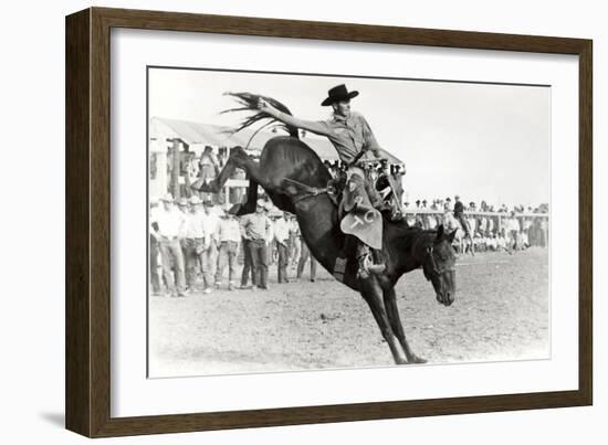 Bucking Bronco Photo-null-Framed Premium Giclee Print