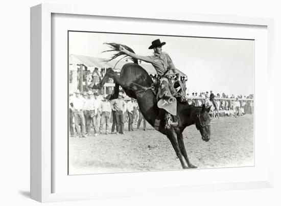 Bucking Bronco Photo-null-Framed Premium Giclee Print