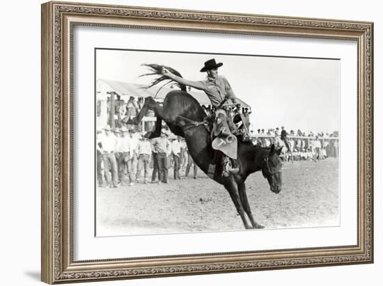 Bucking Bronco Photo-null-Framed Art Print