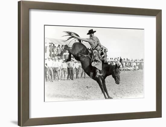 Bucking Bronco Photo-null-Framed Art Print