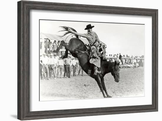 Bucking Bronco Photo-null-Framed Art Print