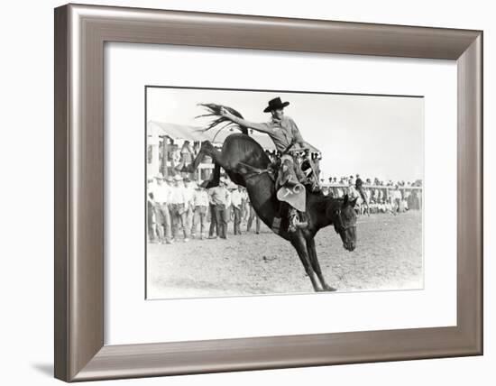 Bucking Bronco Photo-null-Framed Art Print