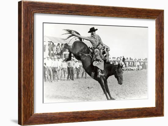 Bucking Bronco Photo-null-Framed Art Print