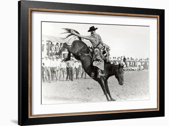 Bucking Bronco Photo-null-Framed Art Print