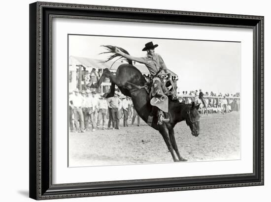 Bucking Bronco Photo-null-Framed Art Print