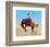 Bucking Rodeo Horse-null-Framed Art Print