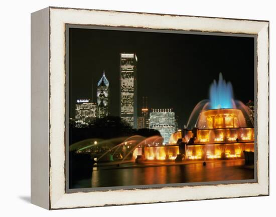 Buckingham Fountain, Grant Park, Chicago, Illinois, USA-null-Framed Premier Image Canvas