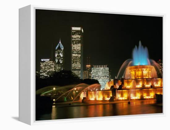 Buckingham Fountain, Grant Park, Chicago, Illinois, USA-null-Framed Premier Image Canvas