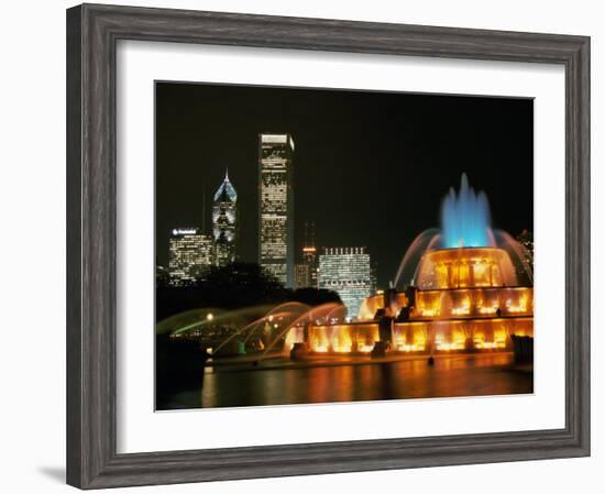 Buckingham Fountain, Grant Park, Chicago, Illinois, USA-null-Framed Photographic Print
