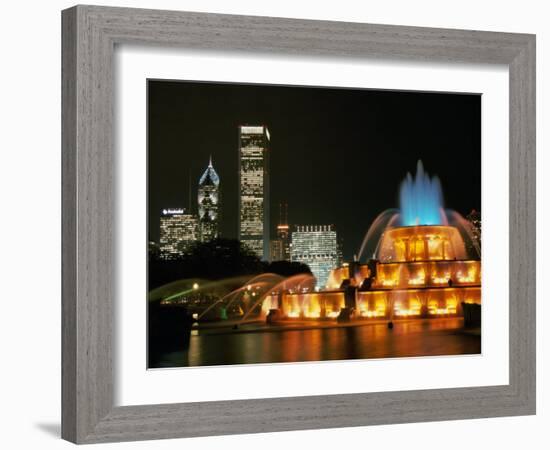 Buckingham Fountain, Grant Park, Chicago, Illinois, USA-null-Framed Photographic Print