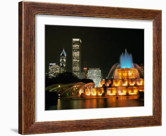 Buckingham Fountain, Grant Park, Chicago, Illinois, USA-null-Framed Photographic Print