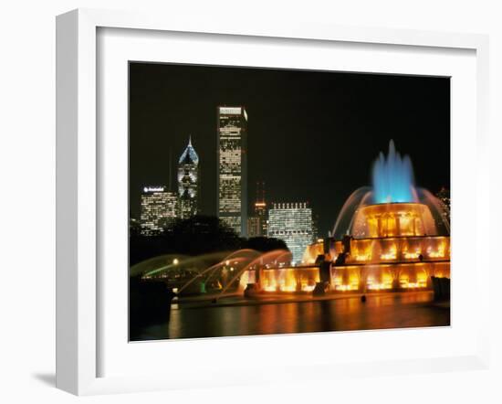 Buckingham Fountain, Grant Park, Chicago, Illinois, USA-null-Framed Photographic Print