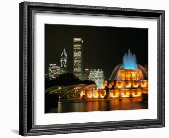 Buckingham Fountain, Grant Park, Chicago, Illinois, USA-null-Framed Photographic Print