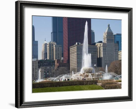 Buckingham Fountain in Grant Park, Chicago, Illinois, United States of America, North America-Robert Harding-Framed Photographic Print