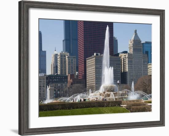 Buckingham Fountain in Grant Park, Chicago, Illinois, United States of America, North America-Robert Harding-Framed Photographic Print