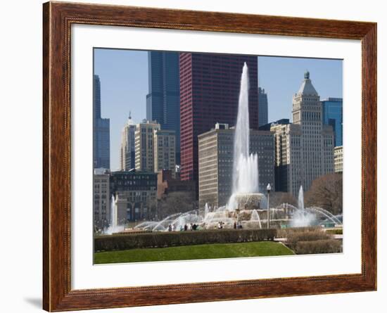 Buckingham Fountain in Grant Park, Chicago, Illinois, United States of America, North America-Robert Harding-Framed Photographic Print