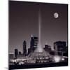 Buckingham Fountain Nightlight Chicago BW-Steve Gadomski-Mounted Photographic Print