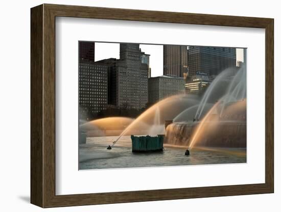 Buckingham Fountain Sidelight-Steve Gadomski-Framed Photographic Print