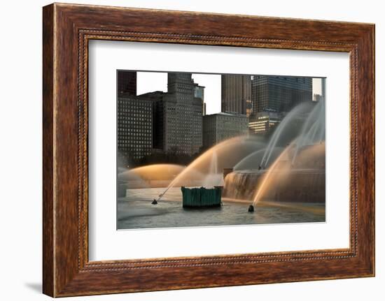 Buckingham Fountain Sidelight-Steve Gadomski-Framed Photographic Print