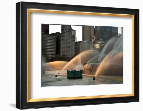 Buckingham Fountain Sidelight-Steve Gadomski-Framed Photographic Print