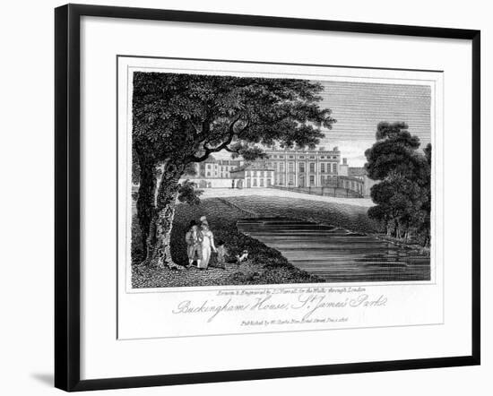 Buckingham House, St James Park, London, 1816-JC Varrall-Framed Giclee Print