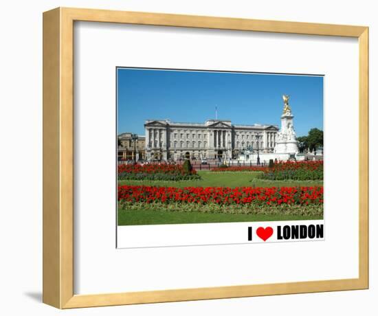 Buckingham Palace, I Love London-null-Framed Art Print