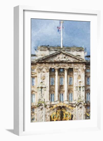 Buckingham Palace - In the Style of Oil Painting-Philippe Hugonnard-Framed Giclee Print