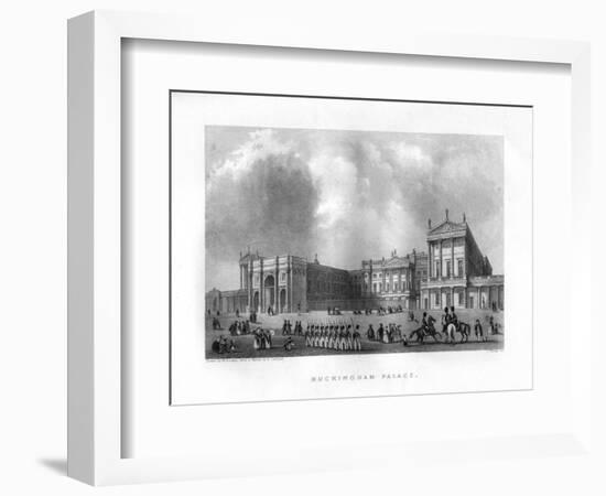 Buckingham Palace, London, 19th Century-J Woods-Framed Giclee Print