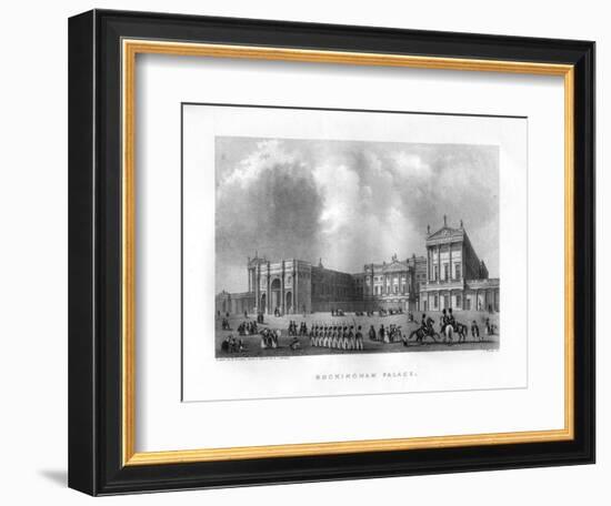 Buckingham Palace, London, 19th Century-J Woods-Framed Giclee Print