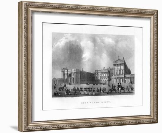 Buckingham Palace, London, 19th Century-J Woods-Framed Giclee Print