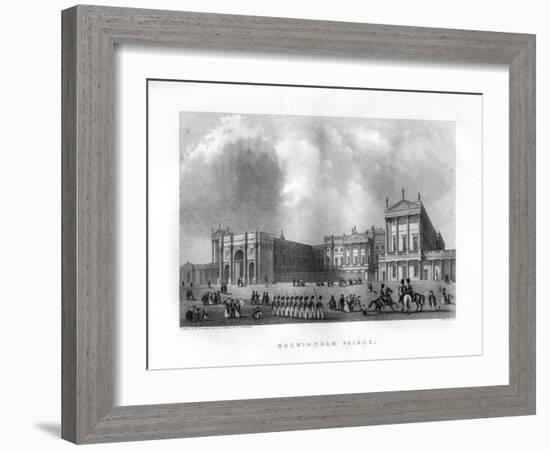 Buckingham Palace, London, 19th Century-J Woods-Framed Giclee Print