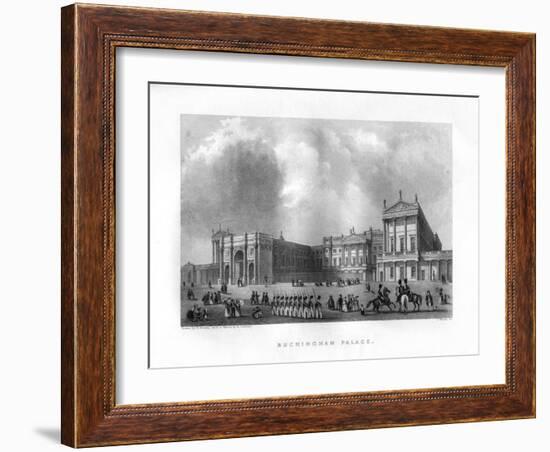 Buckingham Palace, London, 19th Century-J Woods-Framed Giclee Print