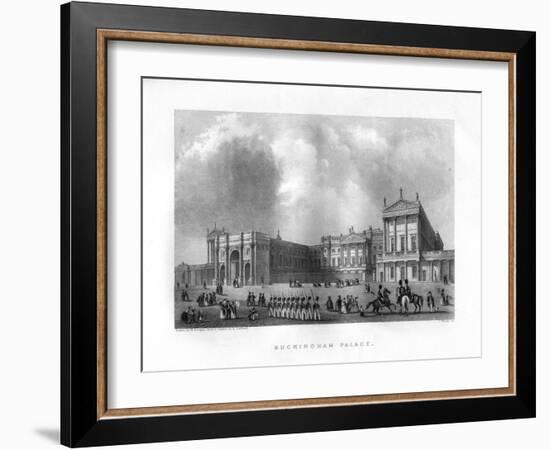 Buckingham Palace, London, 19th Century-J Woods-Framed Giclee Print