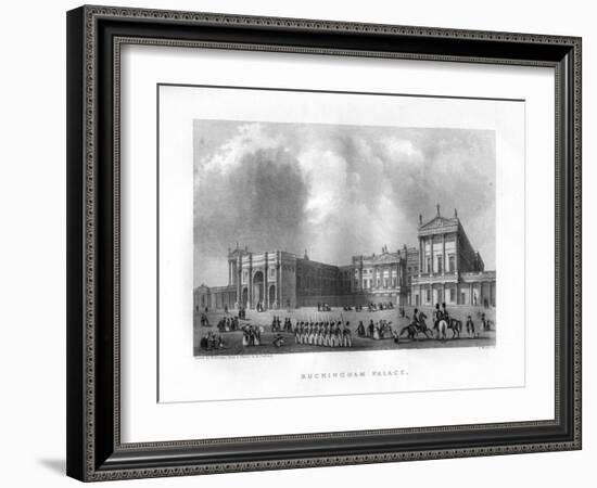 Buckingham Palace, London, 19th Century-J Woods-Framed Giclee Print