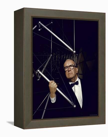 Buckminster Fuller Explaining Principles of Dymaxion Building-Yale Joel-Framed Premier Image Canvas