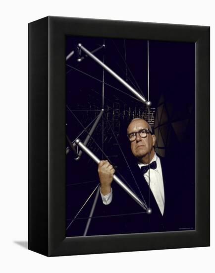 Buckminster Fuller Explaining Principles of Dymaxion Building-Yale Joel-Framed Premier Image Canvas