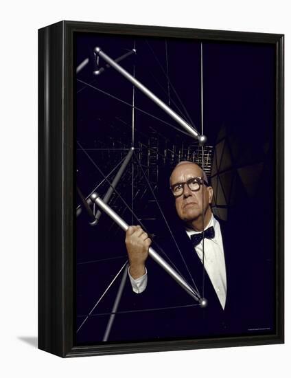 Buckminster Fuller Explaining Principles of Dymaxion Building-Yale Joel-Framed Premier Image Canvas