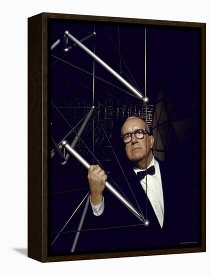 Buckminster Fuller Explaining Principles of Dymaxion Building-Yale Joel-Framed Premier Image Canvas